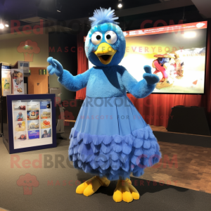 Blue Chicken maskot kostume...