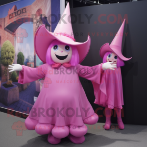 Pink Witch mascotte kostuum...