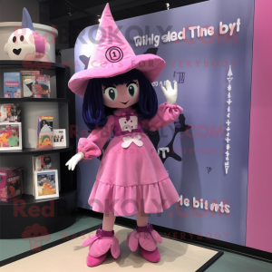 Pink Witch mascotte kostuum...