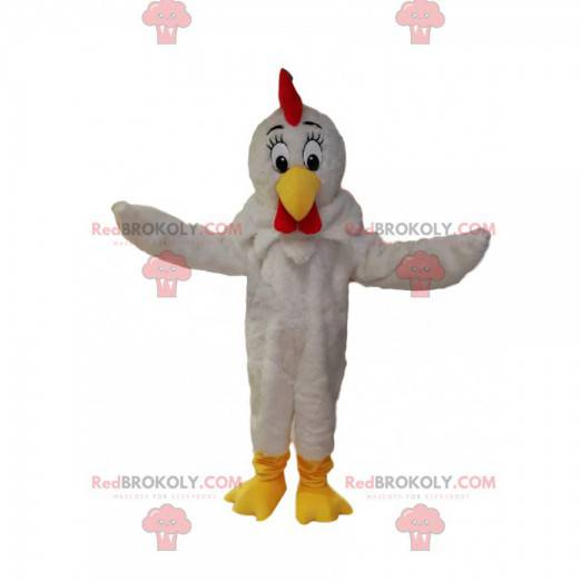 White chicken mascot with a nice yellow beak. - Redbrokoly.com