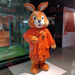 Orange Wild Rabbit mascotte...