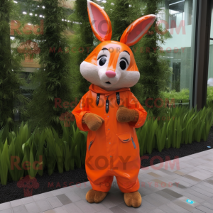 Orange Wild Rabbit maskot...