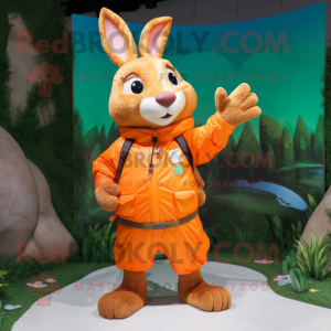 Orange Wild Rabbit mascotte...