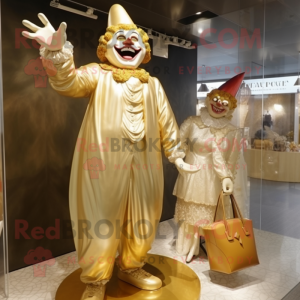 Gouden Clown mascotte...