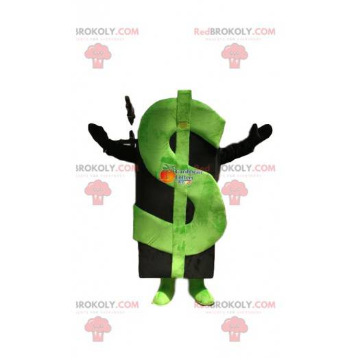 Mascote do dólar verde. Terno dólar verde - Redbrokoly.com