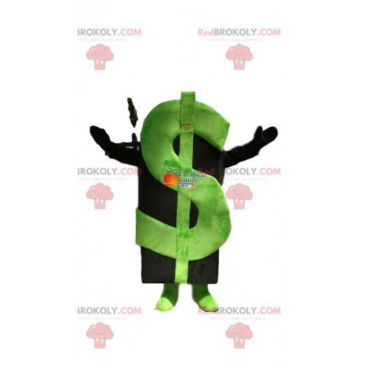 Mascotte de Dollar vert. Costume de dollar vert - Redbrokoly.com