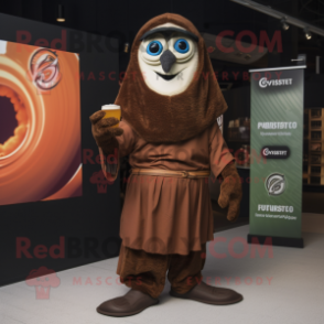 Rust Guinness mascot costume character dressed with a Shorts and Shawls