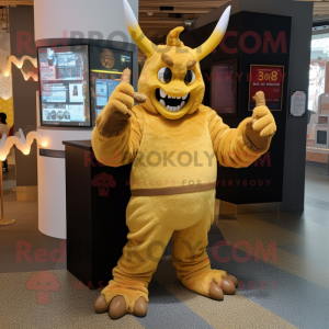 Gold Demon mascotte kostuum...