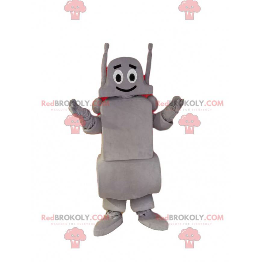 Mascota robot gris sonriendo. Disfraz de robot - Redbrokoly.com Mascota robot gris sonriendo. Disfraz de robot - Redbrokoly.com