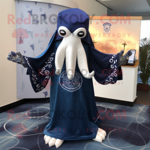 Navy Kraken maskot kostume...