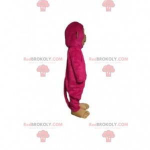 Mascotte scimmia fucsia. Costume da scimmia fucsia -