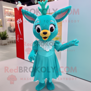 Cyan Roe Deer mascotte...