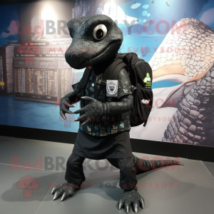 Black Lizard maskot kostym...