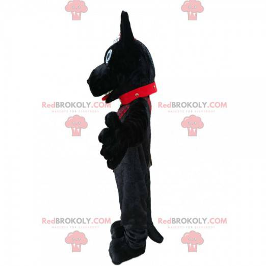 Black dog mascot with a Scottish style cap - Redbrokoly.com