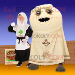 Beige Caesar Salat maskot...