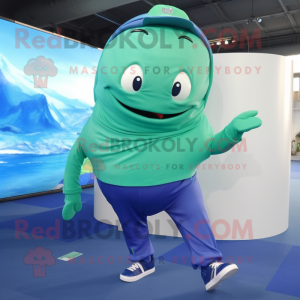 Green Blue Whale maskot...