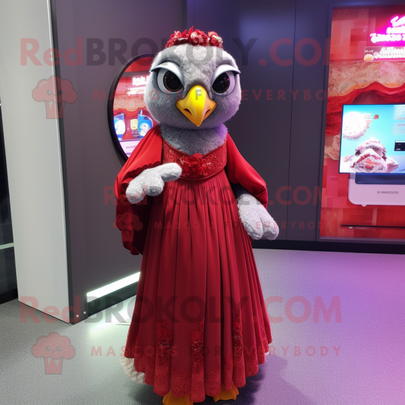 nan Falcon mascot costume character dressed with a Ball Gown and Coin purses