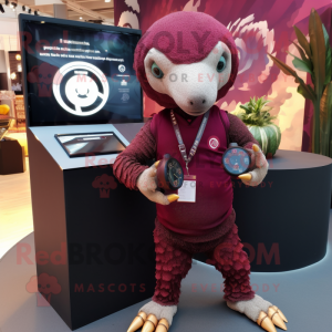 Maroon Pangolin mascotte...