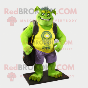 Lime Green Ogre mascotte...