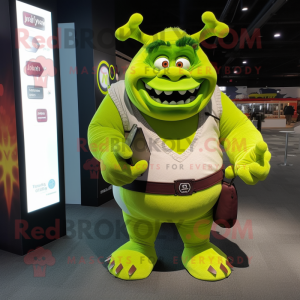 Lime Green Ogre mascotte...