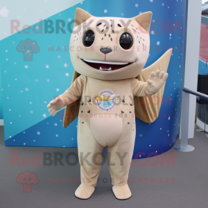 Beige Stingray maskot drakt...