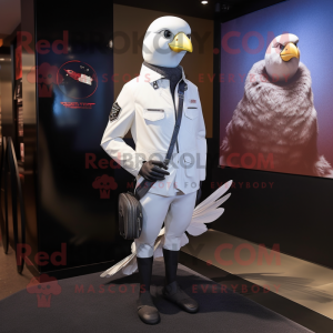 White Pigeon maskot kostym...