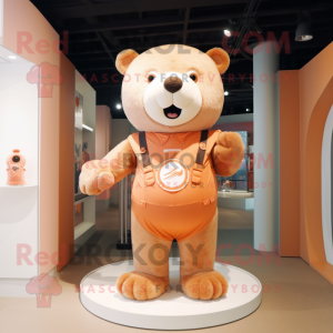 Peach Bear maskot kostume...