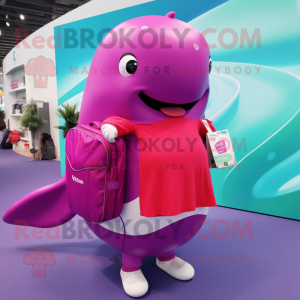 Magenta Whale mascotte...