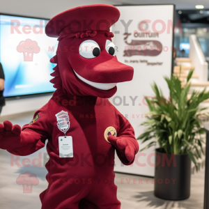 Maroon Seahorse mascotte...