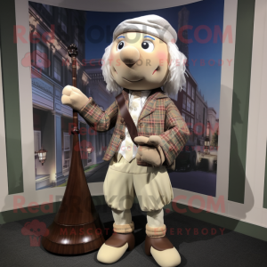 Beige sækkepibe maskot...