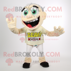 Cream Zombie maskot kostume...