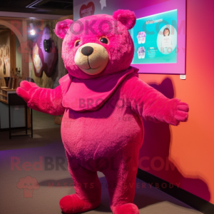 Magenta Bear maskot...