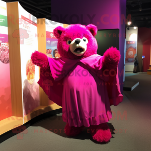 Magenta Bear maskot...