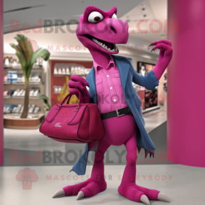 Magenta Deinonychus maskot...