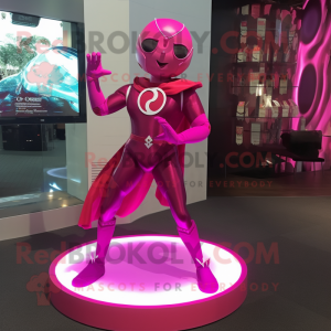 Magenta Superhelte maskot...