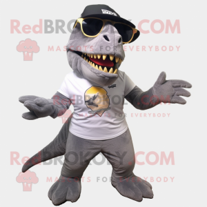 Postava maskota Grey T Rex...