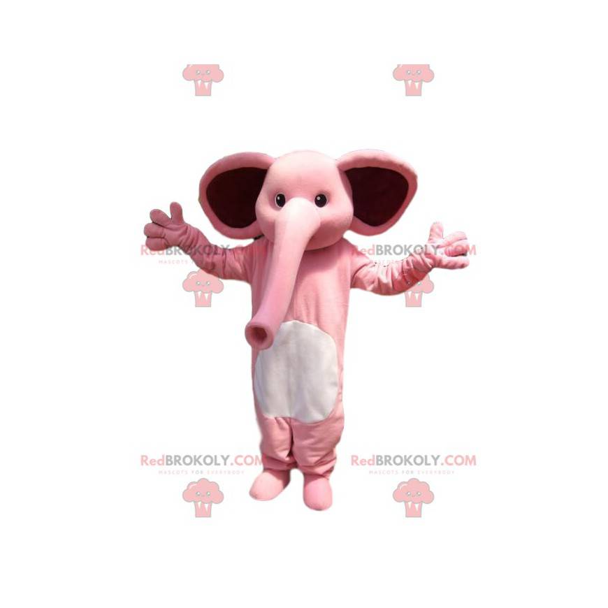 Mascotte elefante rosa, con un enorme tronco. - Redbrokoly.com Mascotte elefante rosa, con un enorme tronco. - Redbrokoly.com