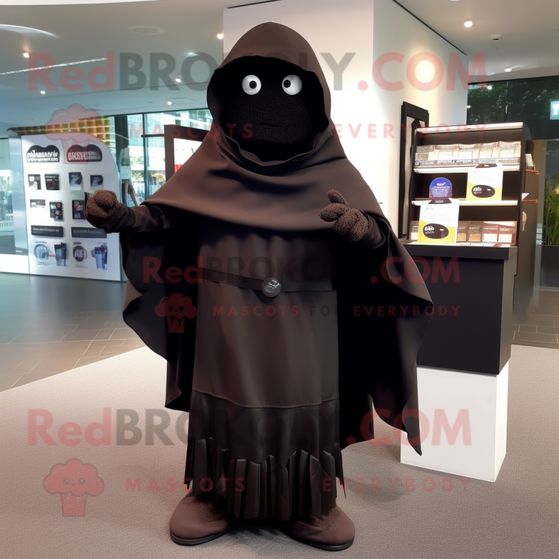 Black Chocolate Bars mascot costume character dressed with a Cover-up and Scarves