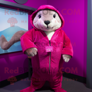 Magenta Otter mascotte...