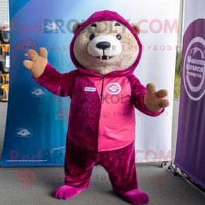 Magenta Otter mascotte...