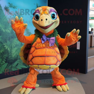 Orange Sea Turtle maskot...
