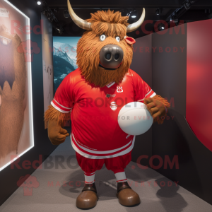 Red Yak mascotte kostuum...