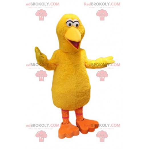 Velmi komický maskot žluté kachny. Kachní kostým -