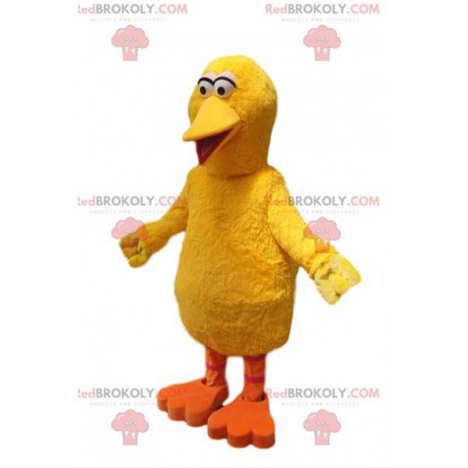 Velmi komický maskot žluté kachny. Kachní kostým -