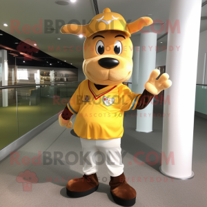 Gold Jersey Cow mascotte...