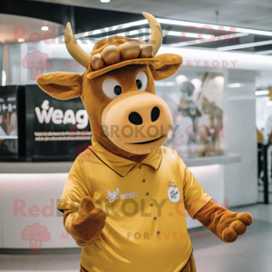 Gold Jersey Cow mascotte...