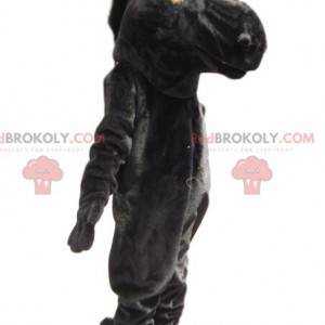 Mascotte de cheval noir. Costume de cheval noir - Redbrokoly.com