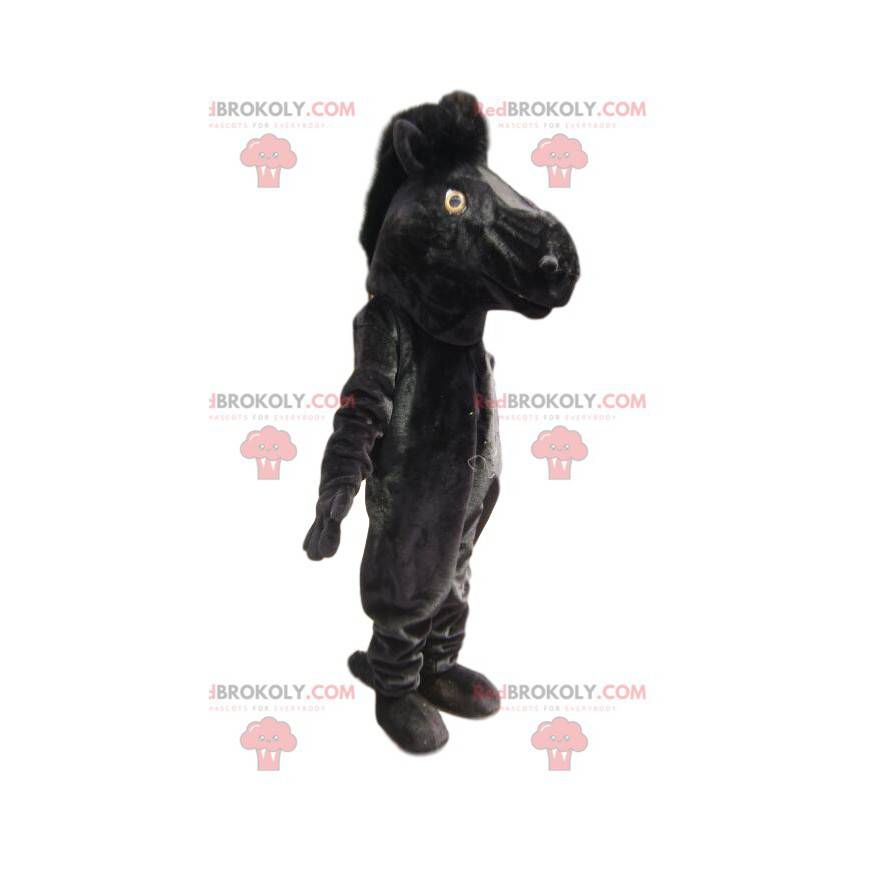 Černý kůň maskot. Kostým černého koně - Redbrokoly.com Černý kůň maskot. Kostým černého koně - Redbrokoly.com