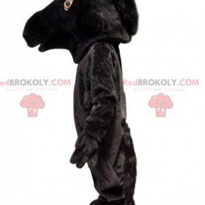 Mascotte de cheval noir. Costume de cheval noir - Redbrokoly.com