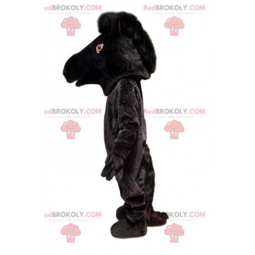 Black horse mascot. Black horse costume - Redbrokoly.com